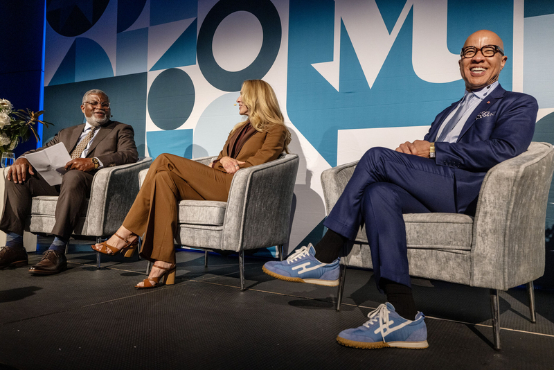 Laurene Powell Jobs and Darren Walker speak about community solutions and local journalism