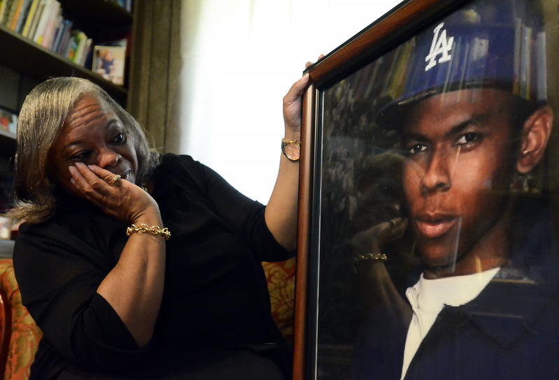 Lucinda Wade-Robinson at her south Jackson home Monday, July 7, 2025. Wade-Robinson talks of losing her son Zachary Robinson, then 22, to gun violence in 2014, and how she was denied compensation for his funeral by the attorney general's office. Credit: Vickie D. King/Mississippi Today