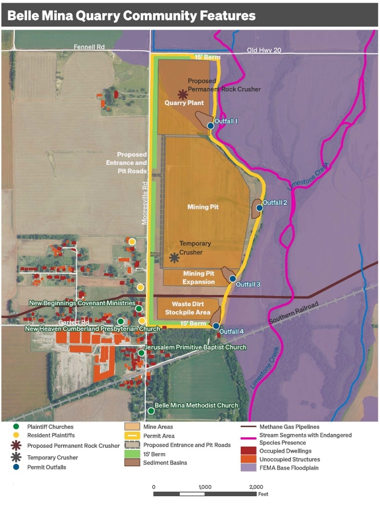 Limestone County churches and residents file lawsuit to stop ongoing operations of quarry