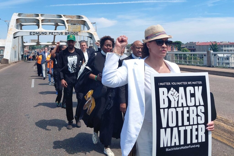 Thousands attend protests in Selma and Montgomery for voting rights