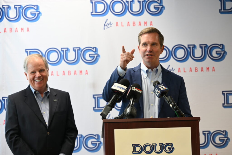 Kentucky Gov. Andy Beshear stumps for Doug Jones’ gubernatorial campaign