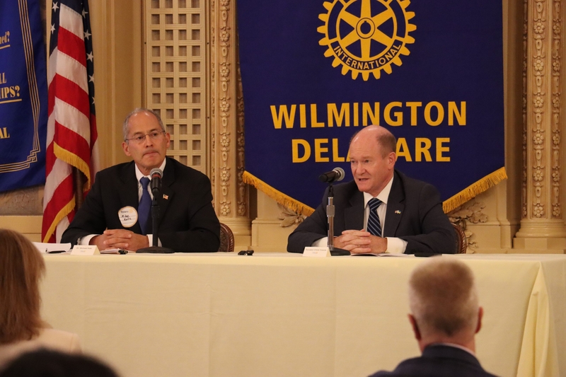 As early voting opens, Coons, Katz debate affordability, Israel aid