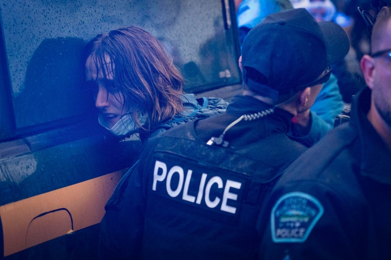 PHOTOS: Protesters gather to block ICE agents from apprehending man in South Burlington