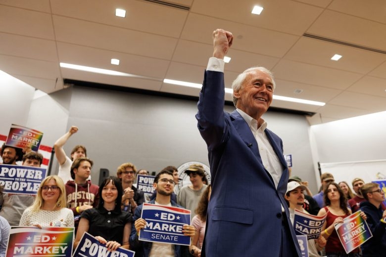 Markey rolls to victory