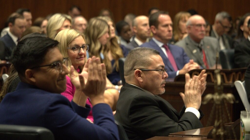 As Hobbs touted her vision of Arizona’s future, Republicans gave her a chilly reception