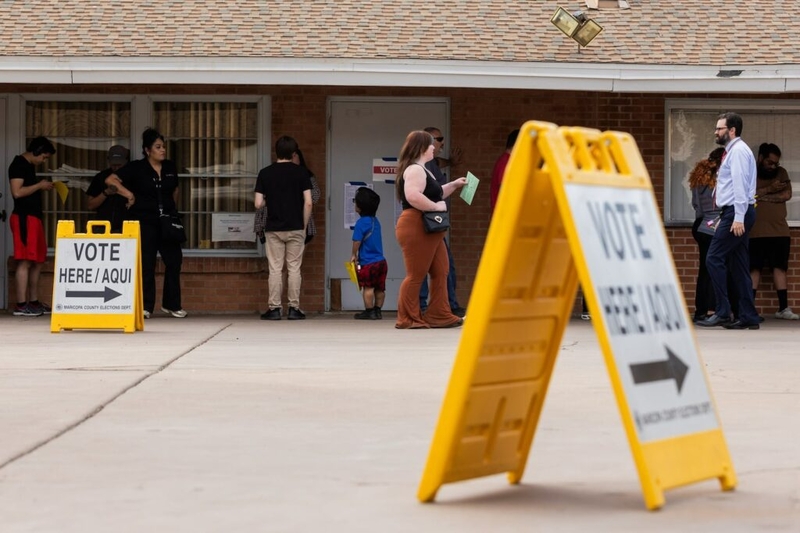 Judge blocks Arizona elections rule barring ‘intimidating’ and ‘harassing’ clothing