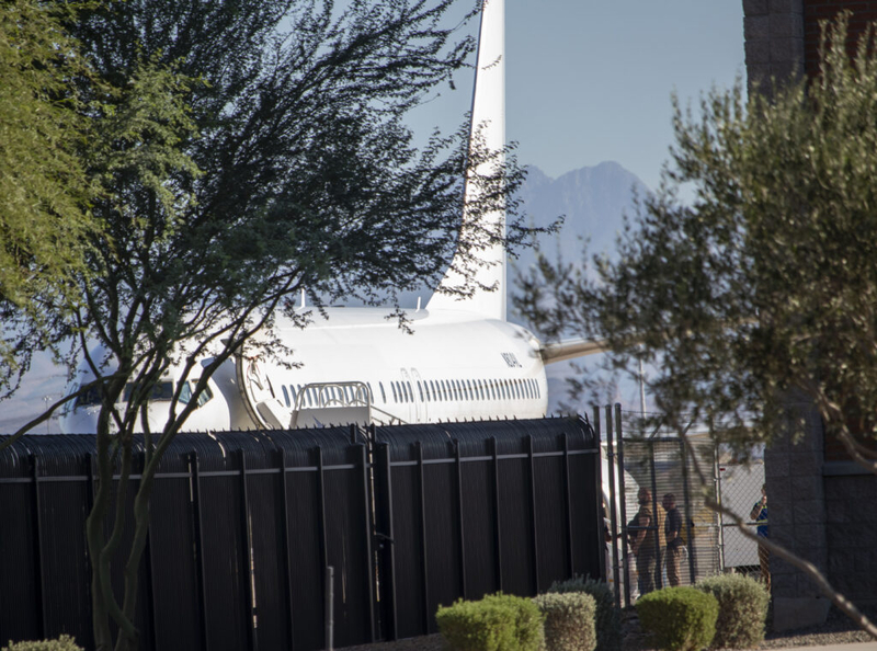 An ICE deportation jet with a broken fuel gauge leaked fuel at Mesa airport, closing a runway