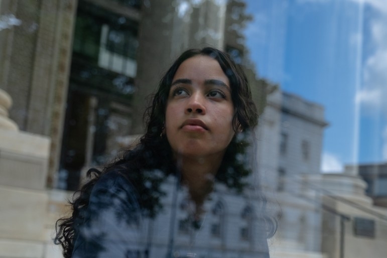 Aleysha Ortiz graduated from Hartford Public High School without being able to read or write. Credit: Shahrzad Rasekh / CT Mirror