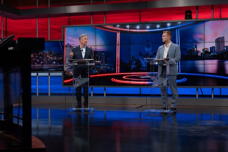 Lamont and Elliott clash, politely, in only TV debate before primary