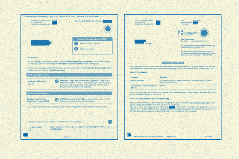 A tale of two notices: Rhode Island redesigns public benefit letters to make decisions clearer