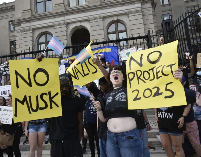 Protesters at Georgia Capitol decry Trump policies ranging from deportation to trans restrictions
