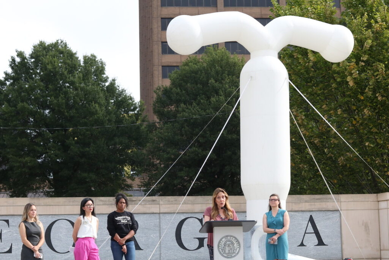 Reproductive health advocates turn to giant inflatable IUD to help broadcast message