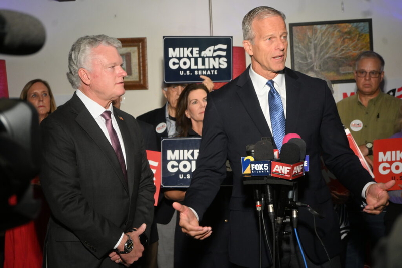 Top U.S. Senate Republican stumps with Collins in Georgia as seat appears to slip out of reach