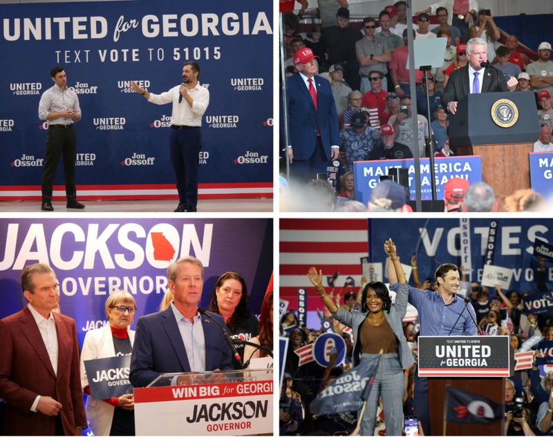 Georgia draws high-profile boosters to the campaign trail as candidates enter the homestretch