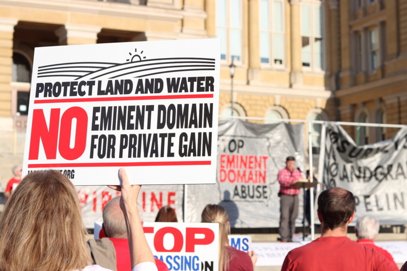 Landowners urge Reynolds to pass bill limiting eminent domain for CO2 pipelines