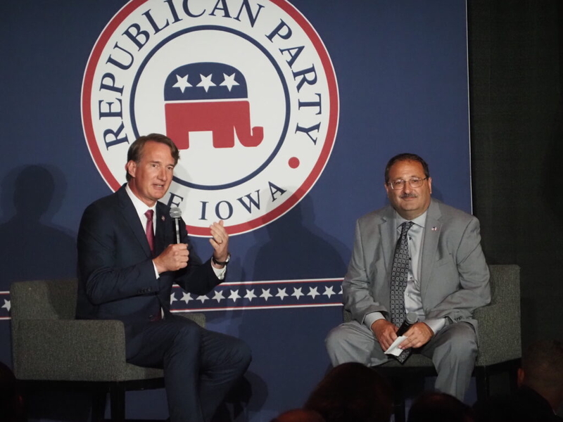 Virginia Gov. Glenn Youngkin speaks in Iowa on education, 2021 election win