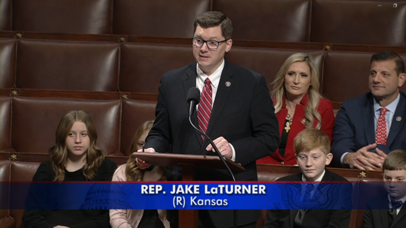 Retiring U.S. Rep. Jake LaTurner shares appreciation for family, seeks aid for starving children