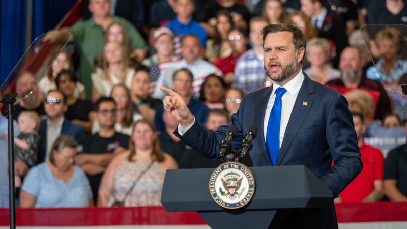 Vance rallies support for Kansas Republicans in pointed speech interrupted by protester