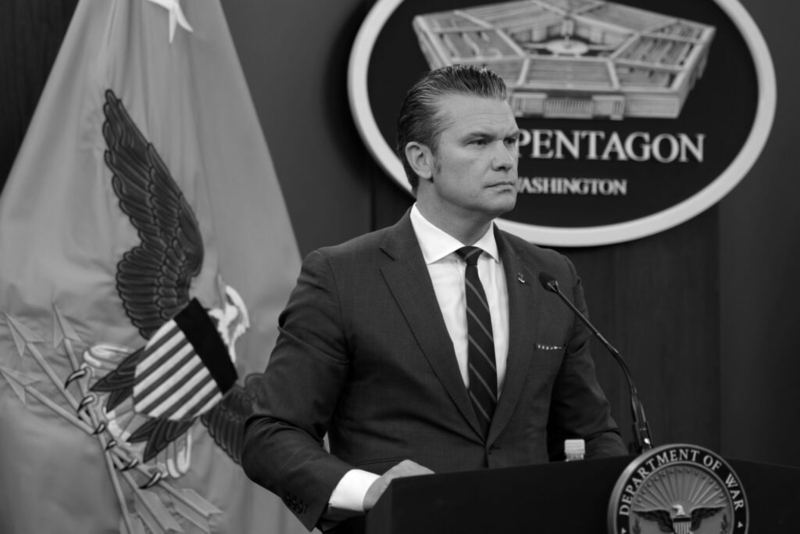 Behold the blasphemy of Pete Hegseth. The American apocalypse is nigh.