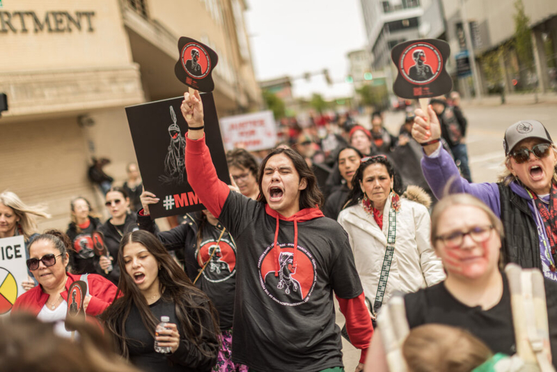 Hundreds march in Grand Rapids to demand justice for missing and murdered Indigenous people