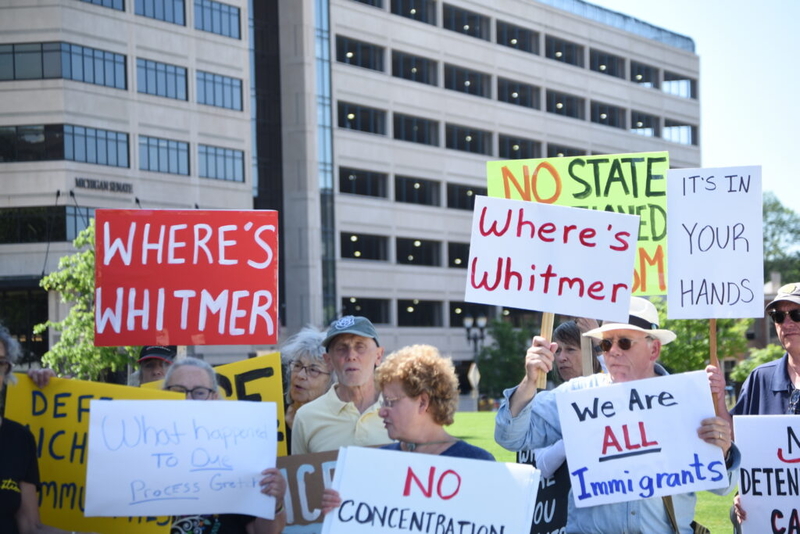Anti-ICE rally in Lansing demands Whitmer ‘Fight Like Hell’ against Romulus detention center