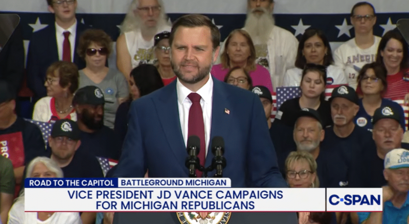 Vance attacks El-Sayed at Michigan GOP rally without mentioning trade war with Canada