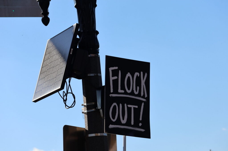 Lansing protesters block Flock cameras over license plate reader contract