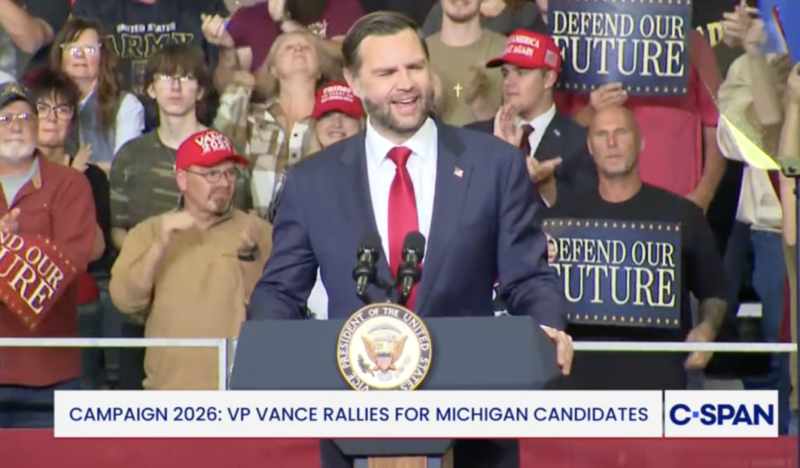 Vance calls Michigan’s U.S. Senate race a ‘test’ of gratitude versus grievance in rally for Rogers