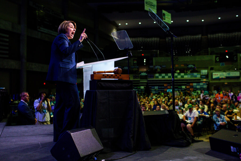 Klobuchar fights off challenge from left, wins DFL convention nod in bid for governor