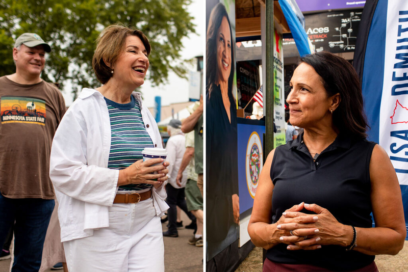 Klobuchar, Demuth pound pavement at the Minnesota State Fair in campaign for governor