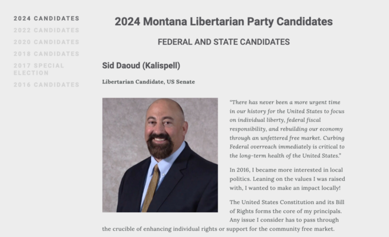 Montana Libertarian launches U.S. Senate campaign