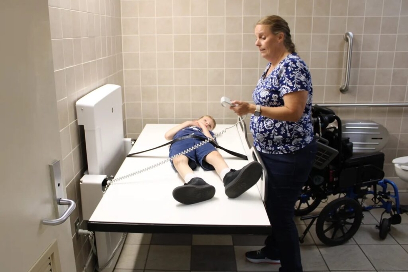 More restrooms have adult-sized changing tables to help people with disabilities
