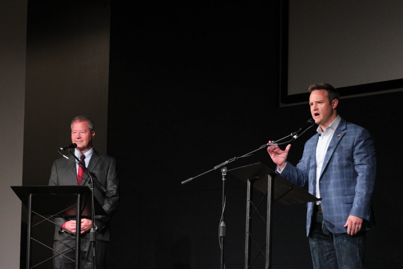 Flint sells populist view during GOP debate, Olszewski says federal government the issue