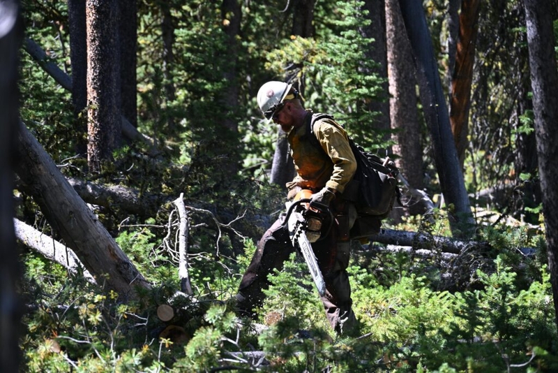 Firefighters make progress on state’s largest fire, scenic byway closed