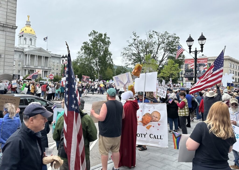 New Hampshire protesters join nationwide ‘No Kings’ demonstration against Donald Trump