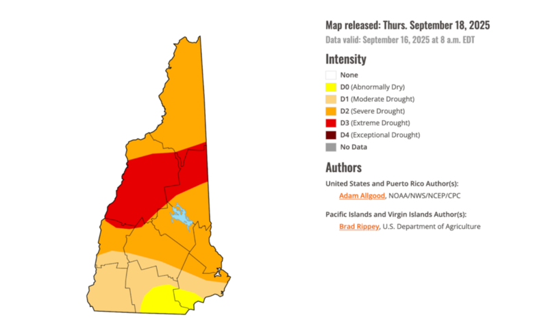 Nearly one quarter of New Hampshire now facing ‘extreme drought’ 