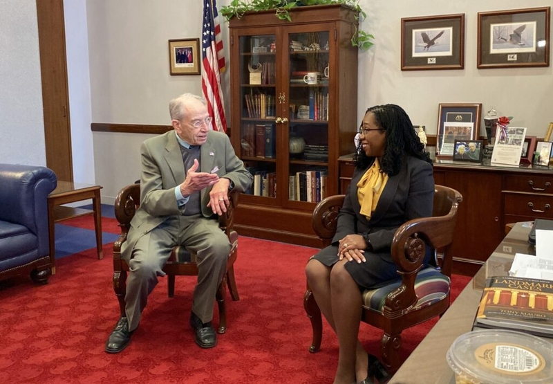 Supreme Court nominee Ketanji Brown Jackson meets with top members of U.S. Senate
