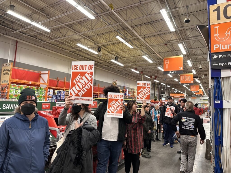 Anti-ICE protestors target Home Depot to denounce immigration arrests