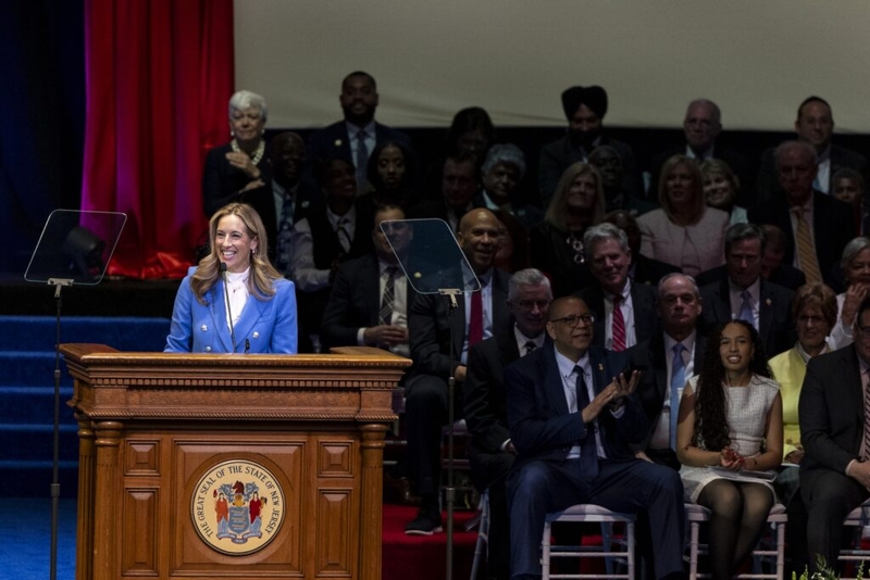 Mikie Sherrill takes aim at Donald Trump as she becomes NJ governor