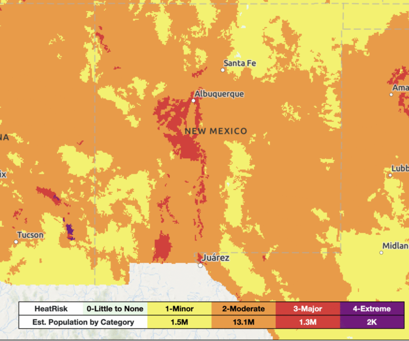 New Mexico health officials issue warning ahead of hot weekend