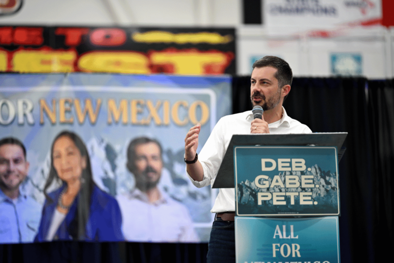Buttigieg rallies for Haaland, Vasquez in Las Cruces