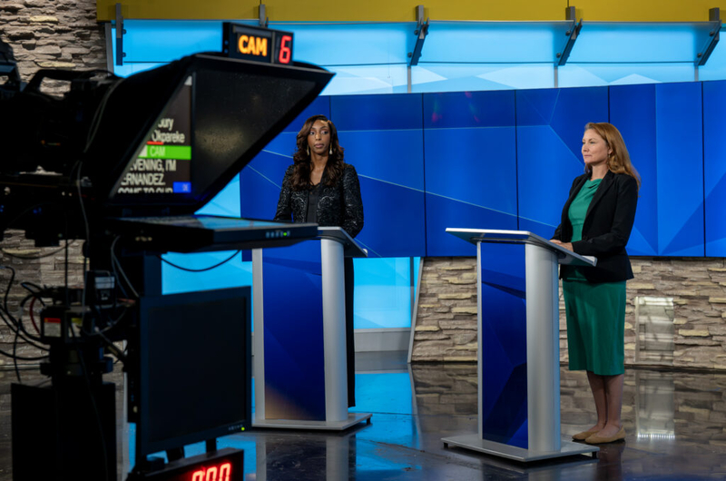 New Mexico Dem US Rep. Stansbury debates 1st Congressional District GOP challenger Okpareke