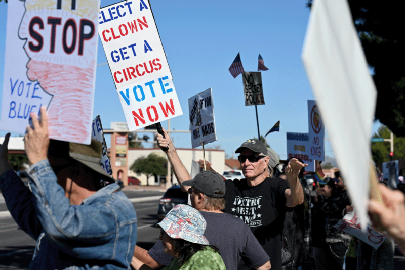 Santa Fe, Las Cruces No Kings events focus on early voting