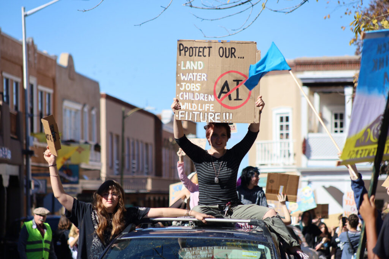 New Mexico students walk out of classes to protest data centers, US Sen. Heinrich’s permitting bill