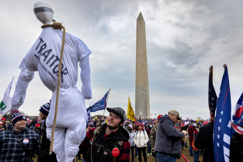 Pro-Donald Trump protesters gather in front of the U.S. Capitol Building on Jan. 6, 2021, in Washington, D.C. Trump supporters gathered in the nation’s capital to protest the ratification of President-elect Joe Biden’s Electoral College victory over President Trump in the 2020 election. A pro-Trump mob later stormed the Capitol, breaking windows and clashing with police officers. Five people died as a result. (Brent Stirton/Getty Images)