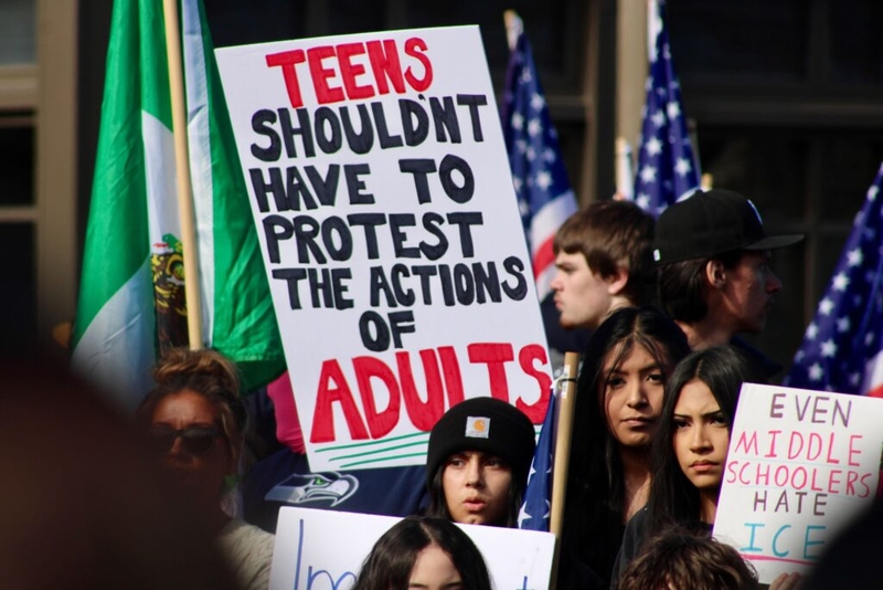 Salem-Keizer students lead walkout, rally over immigrant rights at Oregon Capitol