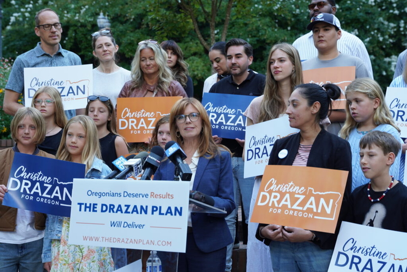 GOP governor nominee Drazan touts proposals to slash taxes, lower cost of living in Oregon