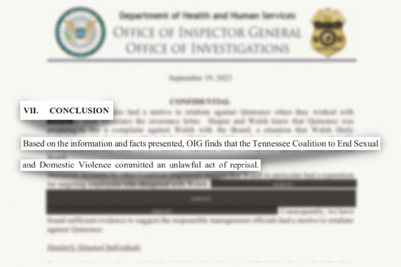 Investigation finds Tennessee domestic violence nonprofit retaliated against employee