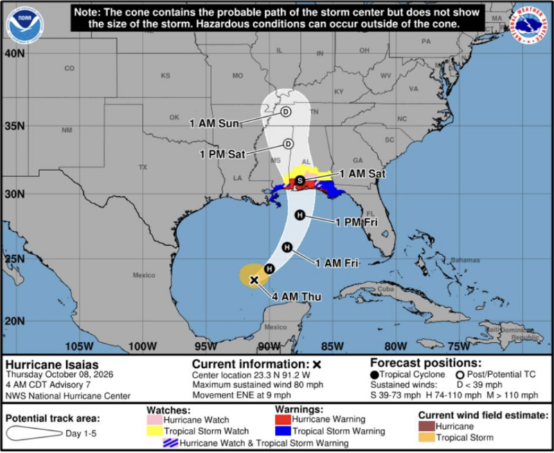 Tennessee prepares for heavy rain, strong winds brought by Hurricane Isaias