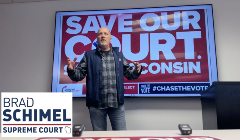 Schimel tells canvassers he’ll be ‘support network’ for Trump and rehashes election conspiracies